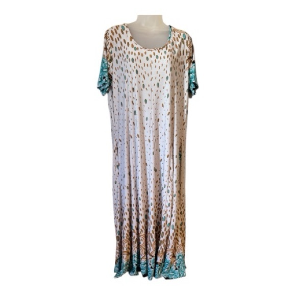 BEAUTIFUL PLUS SIZE PRINT DRESS   PLUS:  1X     #CL - Picture 1 of 8